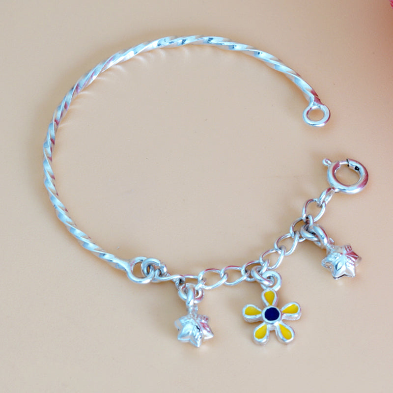 One Pair Bloom Kids 925 Silver Bracelet (For: Newborn to 3 years)