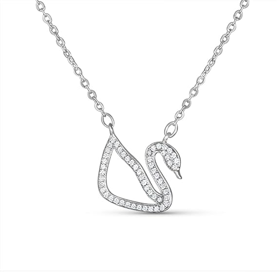 Swan  925 Silver Necklaces with Adjustable Length