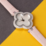 Load image into Gallery viewer, Women&#39;s 925 Sterling Silver Watch with Pink Leather Belt
