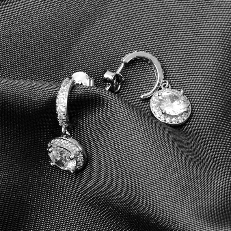 Solitaire Halo Bali 925 Silver Earrings