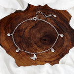 Load image into Gallery viewer, Madhuban  Butterfly 925 Sterling Silver Anklets with Adjustable Length
