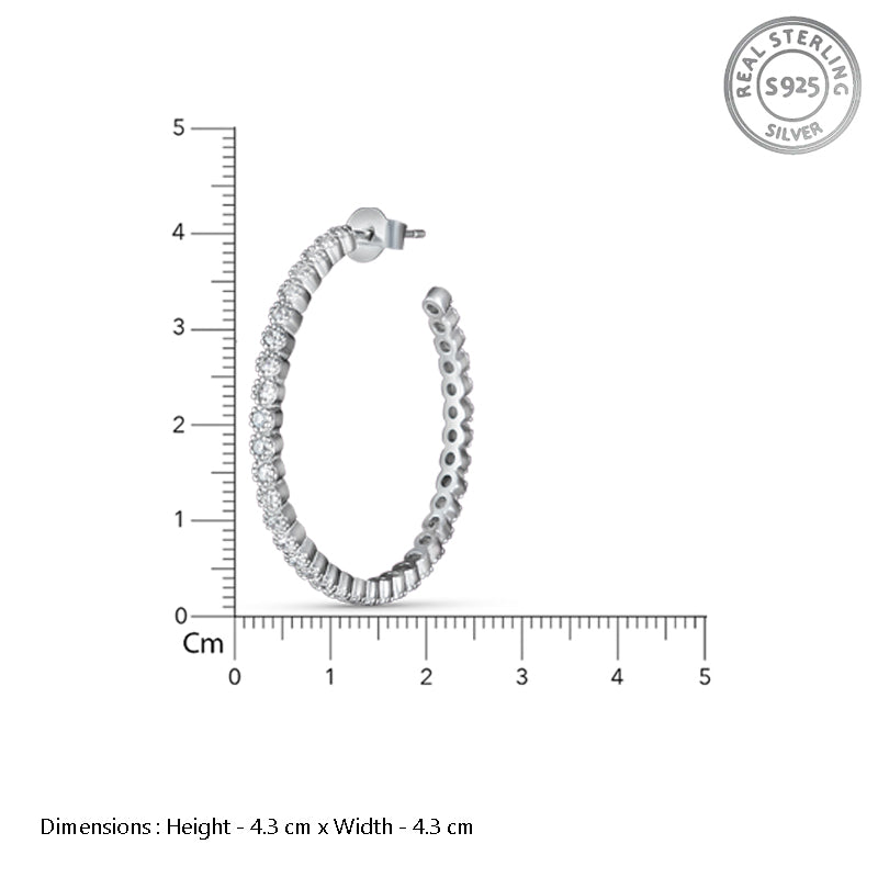 Classic Milligrain Hoops 925 Sterling Silver Earrings