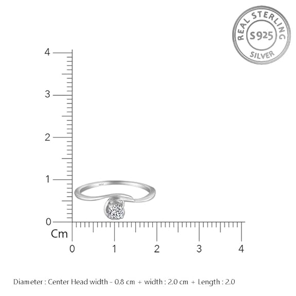 Splendor 925 Sterling Silver Solitaire Ring