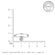 Splendor 925 Sterling Silver Solitaire Ring