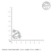 Ethena Star Dazzle 925 Sterling Silver Ring. Adjustable ring size. Fits comfortably between Indian ring size 9 to 17