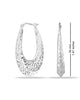 Twist Hoops 925 Sterling Silver Hoop Earrings