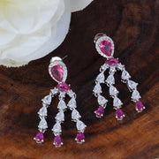 Meena Chandeliers 925 Silver Earrings