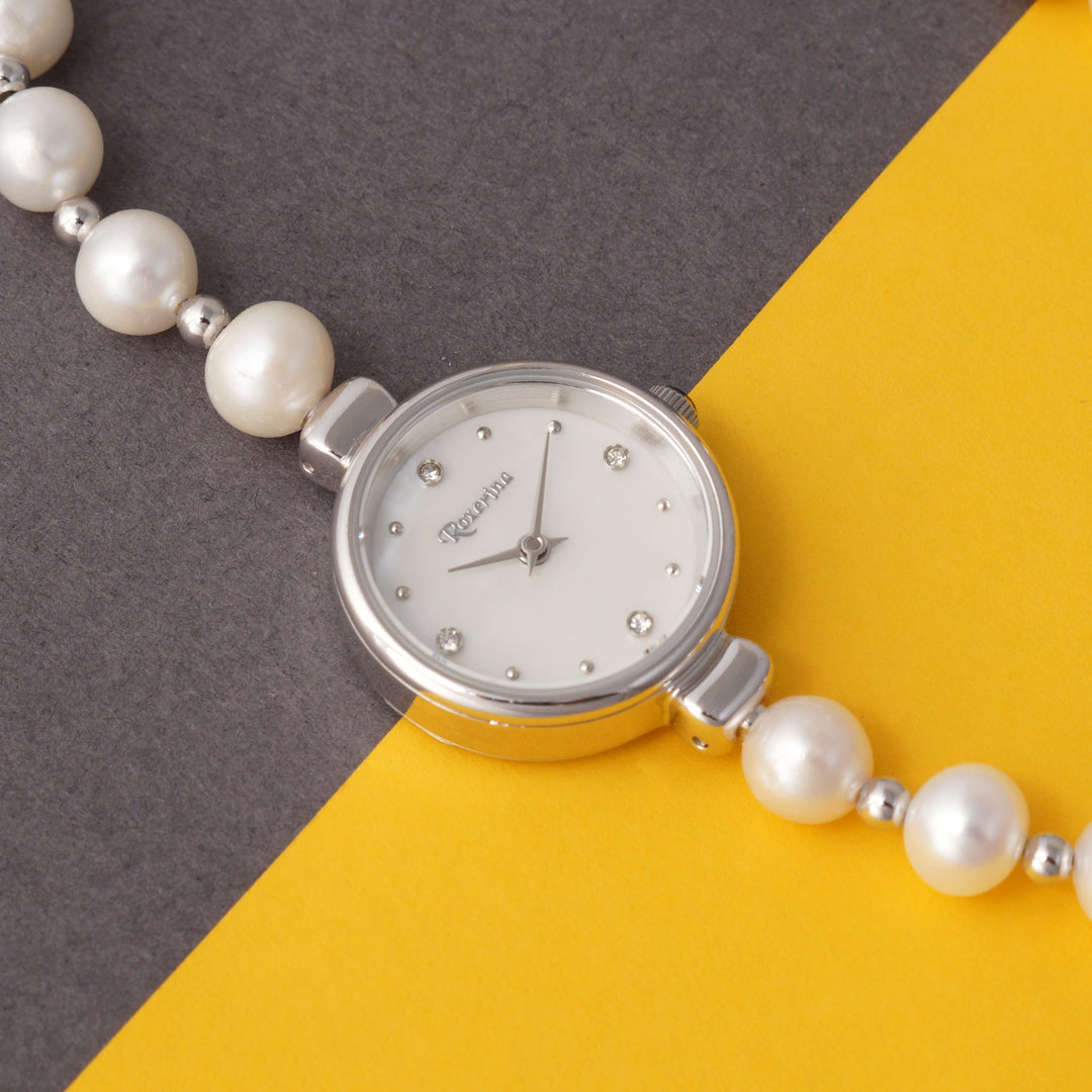 Women's 925 Sterling Silver Watch with Bracelet Belt  - White Dial