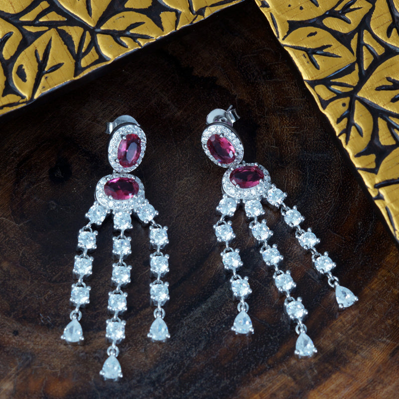 Nightingale Chandeliers 925 Silver Earrings