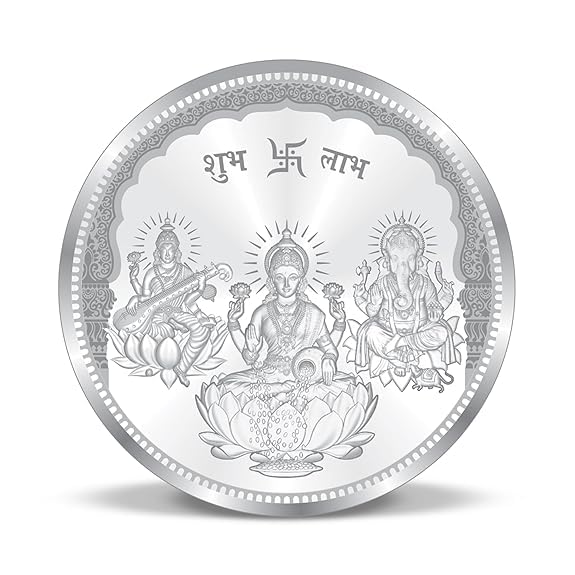 Laxmi Ganesh Saraswati 999 purity Silver Coins  Available in  20 / 10 / 5 Gms