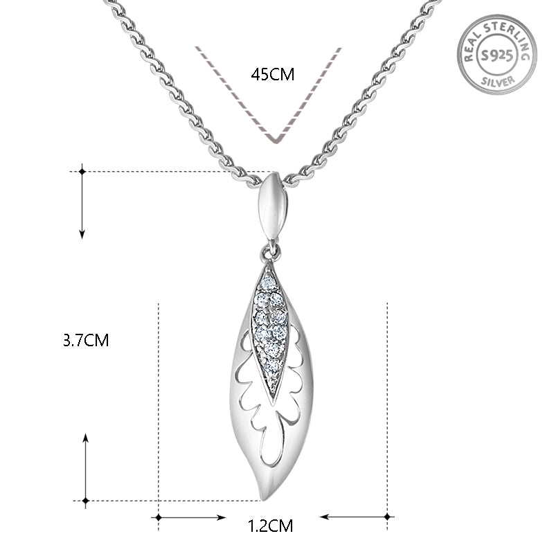 Yuva Leaf 925 Silver Pendant with Chain