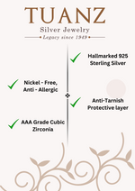 Load image into Gallery viewer, Yuva Rose Sterling Silver Pendant with chain (Chain Length 18 inches)
