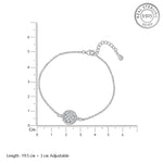 Load image into Gallery viewer, Desire Circle 925 Sterling Silver Bracelet with Adjustable length

