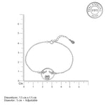 Load image into Gallery viewer, Circle of Love 925 Sterling Silver Bracelet (Length 17 cm Adjustable Length)
