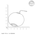Load image into Gallery viewer, Ivy White 925 Sterling Silver Bracelet with Adjustable length
