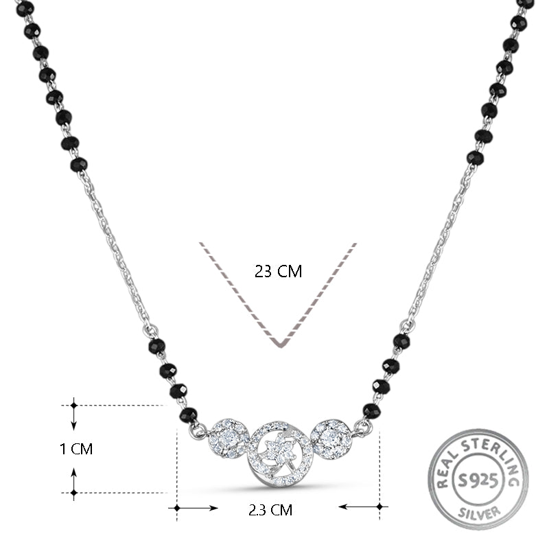 Nitya Mangalsutra in 925 Sterling Silver 17 inches +1 inch adjustable