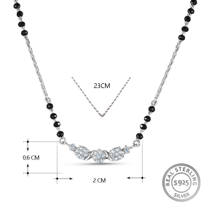 Mangalam Mangalsutra in 925 Sterling Silver 17 inches +1 inch adjustable