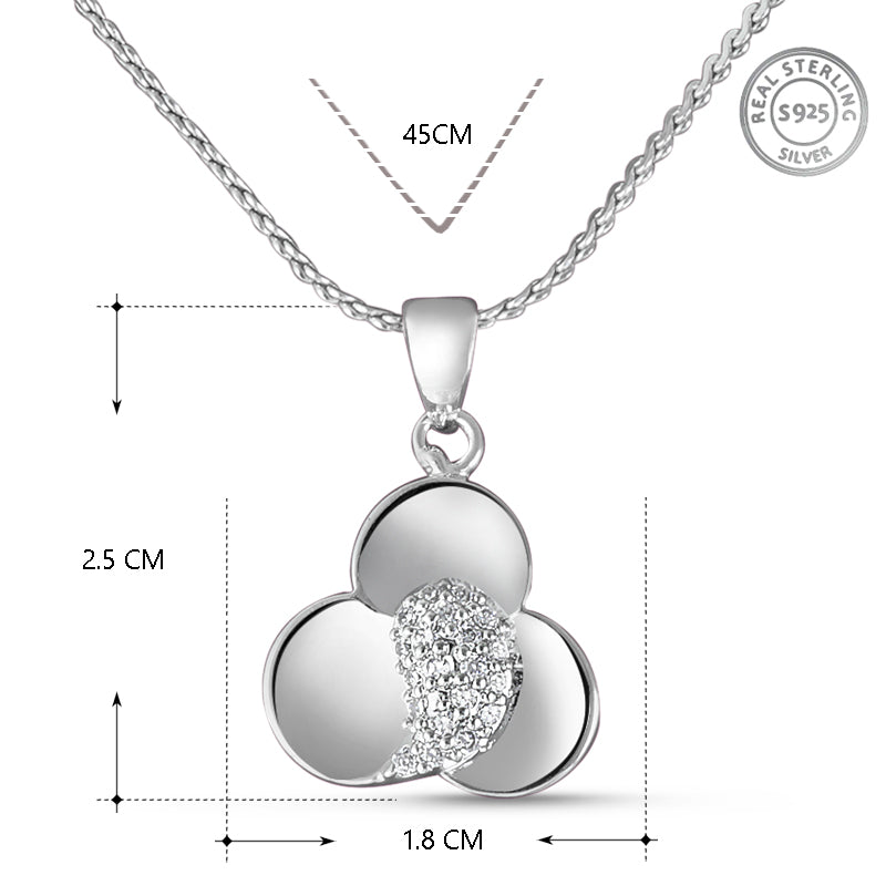 Yuva winny Sterling Silver Pendant with chain (Chain Length 18 inches)