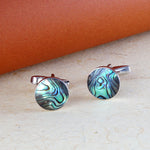 Load image into Gallery viewer, Abalone Pearl Shell 925 Sterling Silver Cufflink
