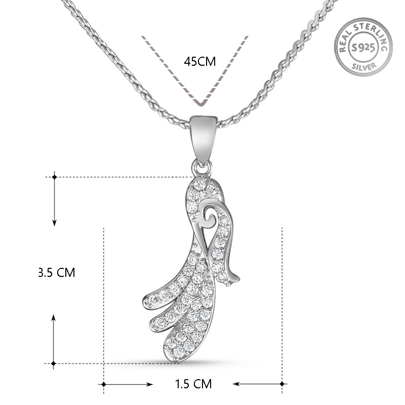 Yuva Breeze Sterling Silver Pendant with chain (Chain Length 18 inches)