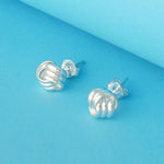 Load image into Gallery viewer, Tri Knot Round Shape 925 Sterling Silver Earring
