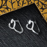 Load image into Gallery viewer, Heart Huggies Bali 925 Sterling Silver Earrings
