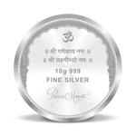 Load image into Gallery viewer, Laxmi Ganeshji BIS Hallmarked Round 999 purity Silver Coins. Available in 10 and 20 GMS
