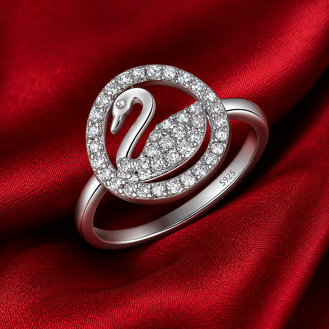 Swan Dazzle 925 Sterling Silver Ring