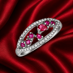 Load image into Gallery viewer, Ivy Red 925 Sterling Silver Ring