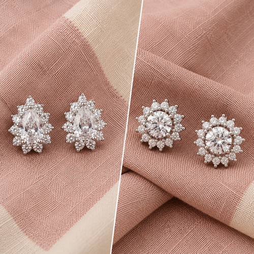 Elegant 925 Sterling Silver Earrings Combo