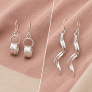 Elegant 925 Sterling Silver Earrings Combo