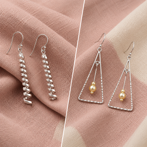 Elegant 925 Sterling Silver Earrings Combo
