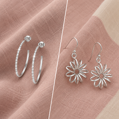 Elegant 925 Sterling Silver Earrings Combo