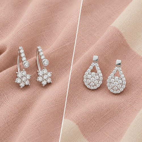 Elegant 925 Sterling Silver Earrings Combo