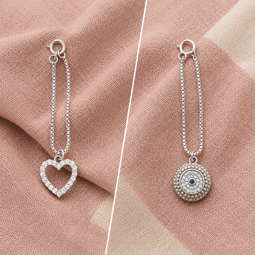 Elegant 925 Sterling Silver Watch Charm Combo