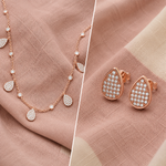 Load image into Gallery viewer, Luxury 925 Sterling Silver Sparkling Pear Shape Stud Earrings &amp; Necklace Combo