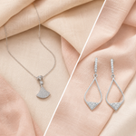 Load image into Gallery viewer, Elegant 925 Sterling Silver Pendant with Chain &amp; Earrings Set