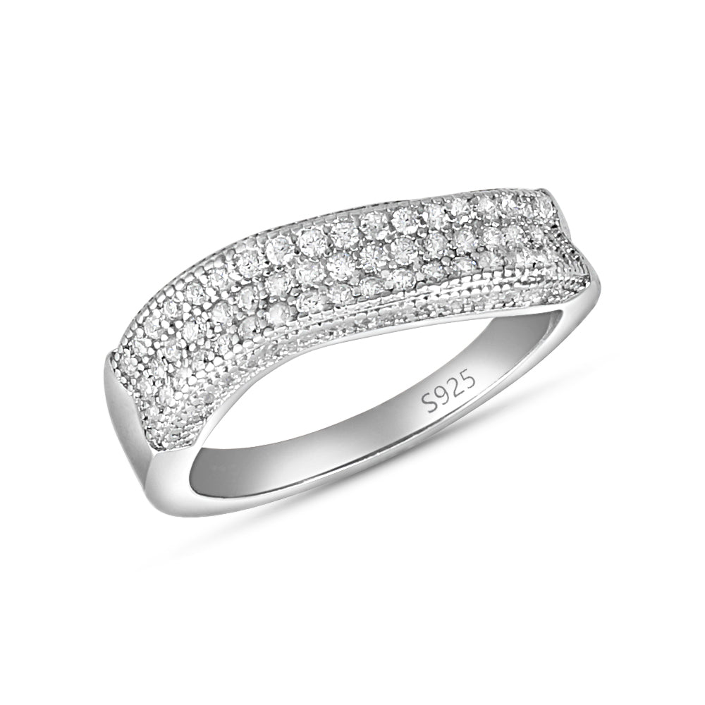 Sparkling Eternity Shimmer  925 Sterling Silver Ring