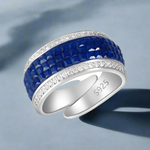 Load image into Gallery viewer, channel setting silver ring
