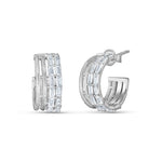 Load image into Gallery viewer, Huggies Eternity 925 Sterling Silver Earrings
