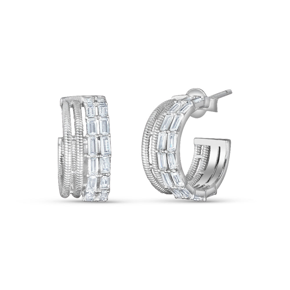 Huggies Eternity 925 Sterling Silver Earrings