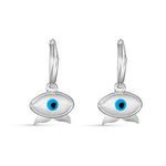 Load image into Gallery viewer, Evil Eye Lucky Bali 925 Sterling Silver Earrings
