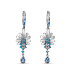 Load image into Gallery viewer, Mogra Mohini Feroza 925 Sterling Silver Earrings
