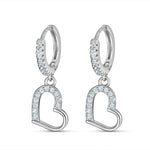 Load image into Gallery viewer, Heart Dangling Bali 925 Sterling Silver Earrings
