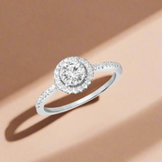 solitaire silver ring