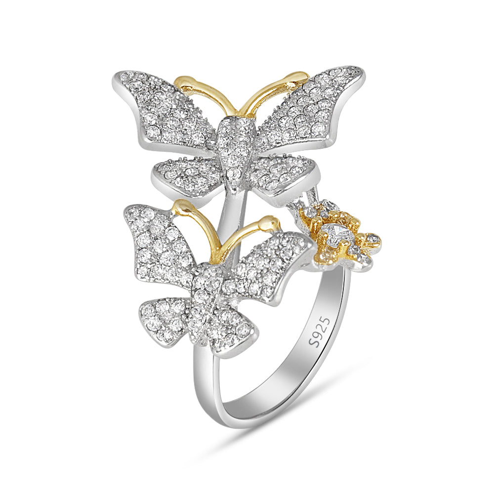 Butterflies 925 Sterling Silver Ring