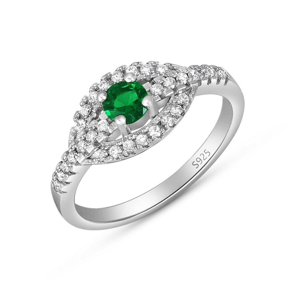 Allure Green 925 Sterling Silver Ring