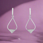 Load image into Gallery viewer, Nalini 925 Pure Sterling Silver Rhodium-Plated Dangler Earrings
