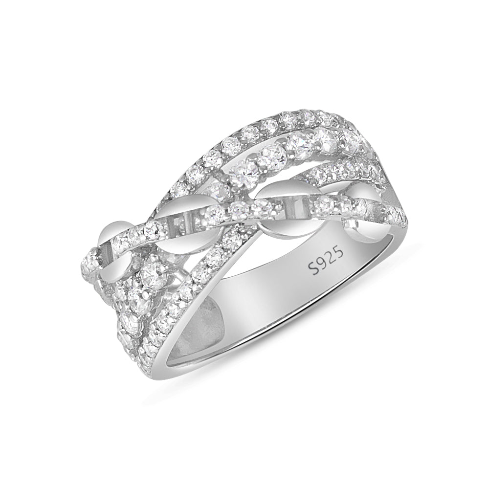 Reena Link Eternity 925 Sterling Silver Ring