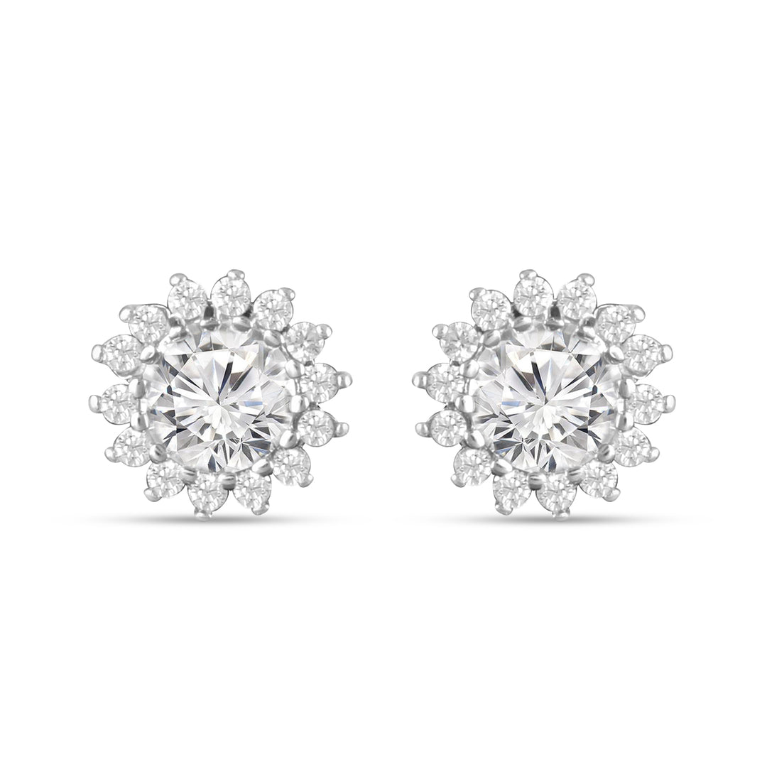 Solitaire Nakshatram  925 Silver Stud Earrings